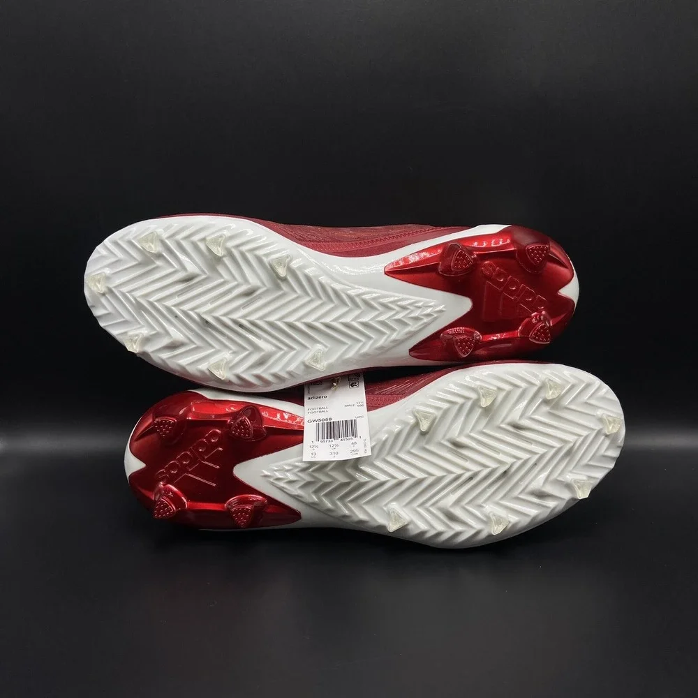 Adidas Adizero Football‎ Cleats Power Red Cloud White GW5058 Brand New Size 13